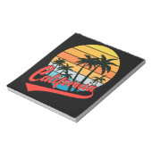 California Retro Sunset Notepad Notizblock (Rotiert)