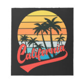 California Retro Sunset Notepad Notizblock (Vorderseite)