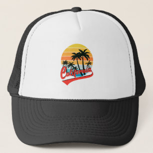 California Retro Sunset Trucker Hat Truckerkappe