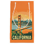 California Retro Travel Gift Bag Kleine Geschenktüte (Vorderseite)