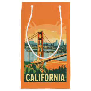 California Retro Travel Gift Bag Kleine Geschenktüte