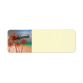 California Return Address Label (Vorne)