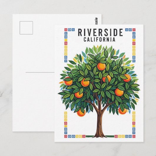 California Riverside Orange Tree Postkarte (Vorne/Hinten)