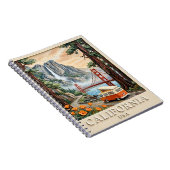California Road Trip Vintage 3D Textured Landscape Notizblock (Rechte Seite)