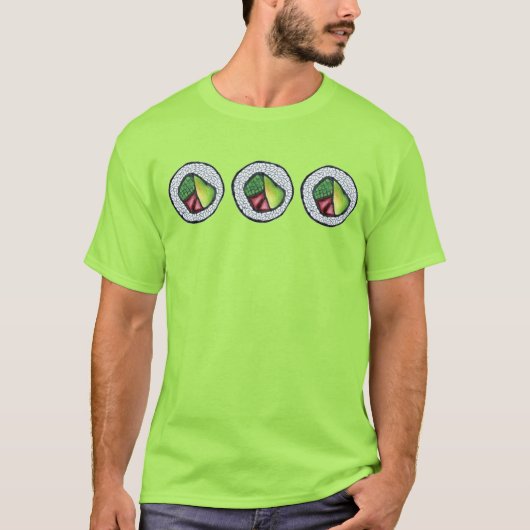 California Roll Maki Rolls Japanisches Sushi-T-Shi T-Shirt (Vorderseite)