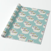 California Roll Sushi Muster Light Geschenkpapier (Ungerollt)