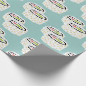 California Roll Sushi Muster Light Geschenkpapier (Ecke)