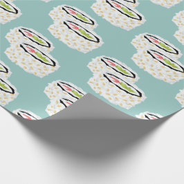 California Roll Sushi Muster Light Geschenkpapier