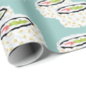California Roll Sushi Muster Light Geschenkpapier (Rolleneckpunkt)