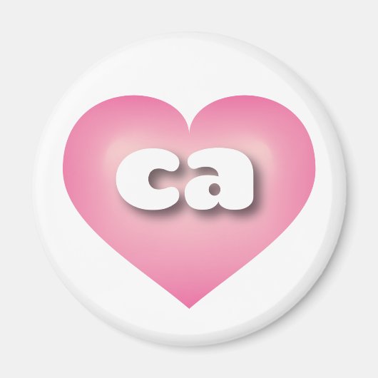 California rosa fade heart - I Liebe ca Magnet (Vorne)