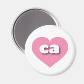California rosa heart - I Liebe ca Magnet (Vorderseite/Rückseite)