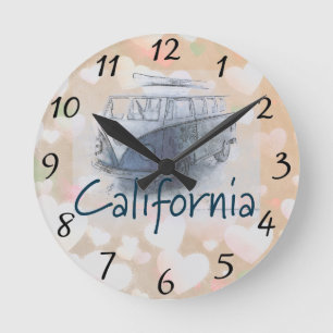 California Round Clock Runde Wanduhr