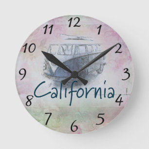 California Round Clock Runde Wanduhr