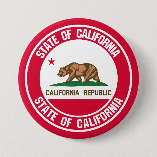 California Round Emblem Button (Vorderseite)