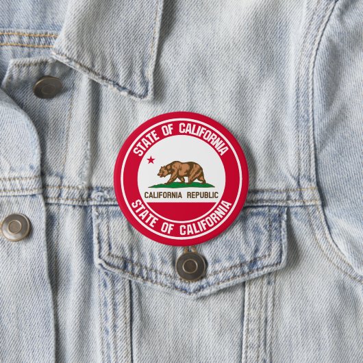California Round Emblem Button (Beispiel)
