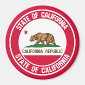 California Round Emblem Magnet (Vorne)