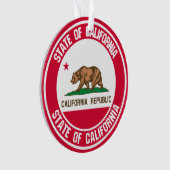 California Round Emblem Ornament (Vorderseite)