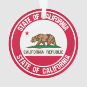 California Round Emblem Ornament (Rückseite)