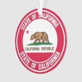California Round Emblem Ornament (Vorderseite)