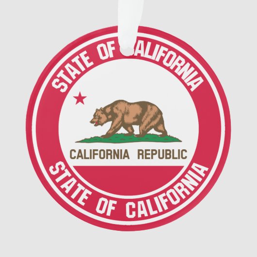 California Round Emblem Ornament (Vorderseite)
