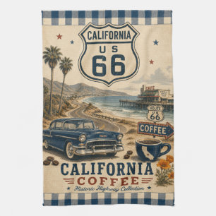 California Route 66 Americana Coffee Küste Geschirrtuch