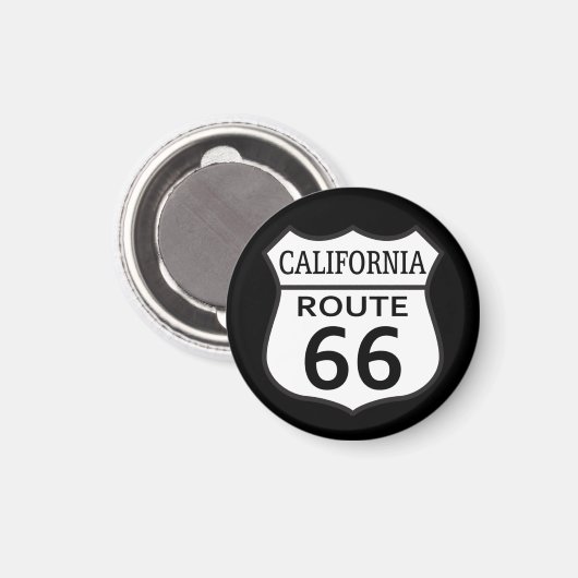 California Route 66 Magnet (Vorderseite/Rückseite)
