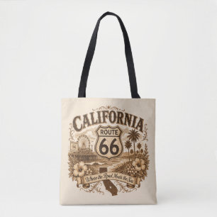 California Route 66 Wo die Straße auf das Meer tri Tasche