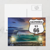 California Route 66 Zeichen nach Karte (Vorne/Hinten)