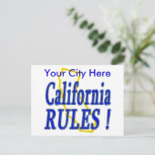 California Rules ! Postkarte (Stehend Vorderseite)