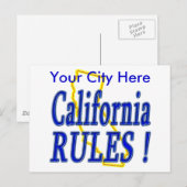California Rules ! Postkarte (Vorne/Hinten)