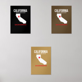 California, Sacramento – The Golden State, USA Bilderwand Sets