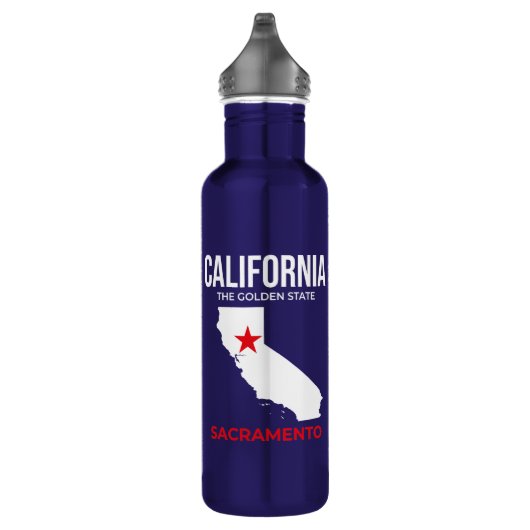 California, Sacramento – The Golden State, USA Edelstahlflasche (Rechts)