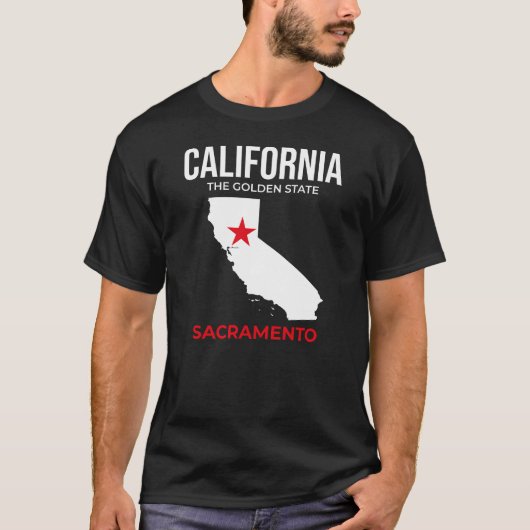 California, Sacramento – The Golden State, USA T-Shirt (Vorderseite)