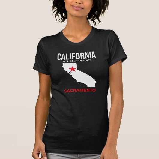 California, Sacramento – The Golden State, USA T-Shirt (Vorderseite)