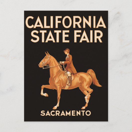 California Sacramento Vintage Poster 1933 Postkarte (Vorderseite)