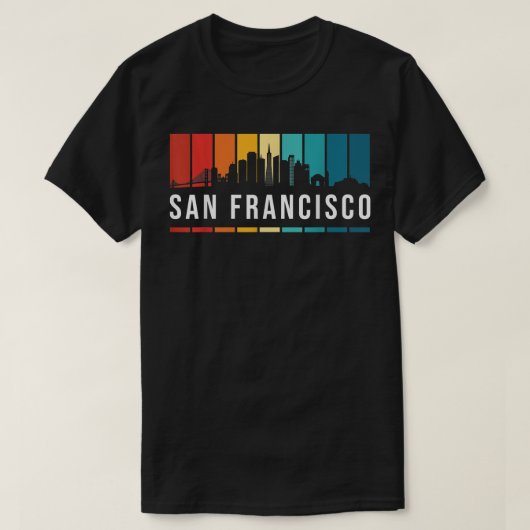 California San Francisco City Gift Bridge Souvenir T-Shirt (Design vorne)