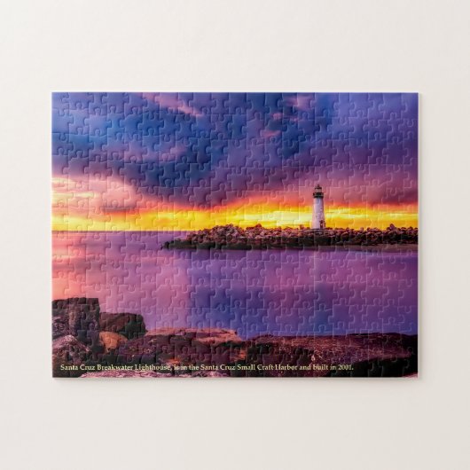 California Santa Cruz Breakwater Lighthouse Puzzle (Horizontal)