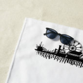 California Santa Monica CA Iconic Pier Silhouette Strandtuch (Beispiel)