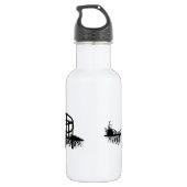 California Santa Monica CA Pier Beach Ferris Wheel Edelstahlflasche (Rückseite)