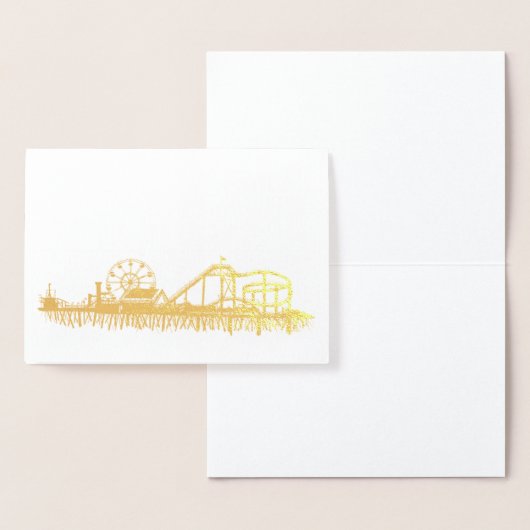 California Santa Monica CA Pier Beach Ferris Wheel Folienkarte (Anzeige)