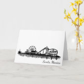 California Santa Monica CA Pier Beach Ferris Wheel Karte (Gelbe Blume)