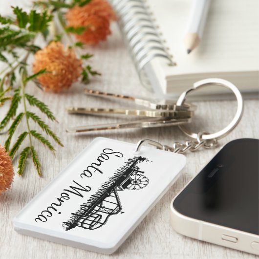 California Santa Monica CA Pier Beach Ferris Wheel Schlüsselanhänger (Vorderseite rechts)