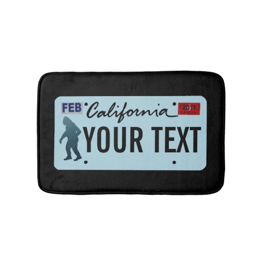 California Sasquatch License Plate Badematte (Vorderseite)