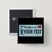 California Sasquatch License Plate Button (Vorne & Hinten)