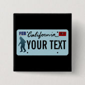 California Sasquatch License Plate Button (Vorderseite)