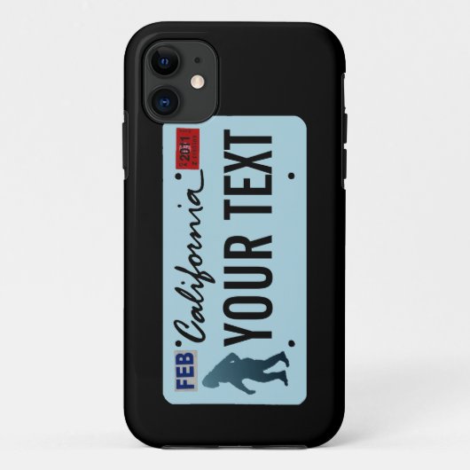 California Sasquatch License Plate Case-Mate iPhone Hülle (Rückseite)