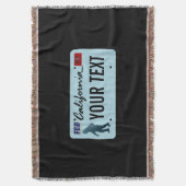 California Sasquatch License Plate Decke (Vorderseite Vertikal)