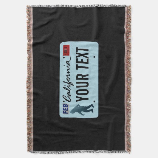 California Sasquatch License Plate Decke (Vorderseite Vertikal)