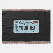 California Sasquatch License Plate Decke (Vorderseite)