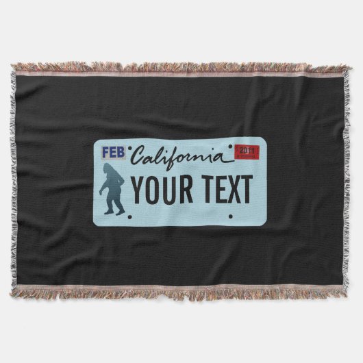 California Sasquatch License Plate Decke (Vorderseite)